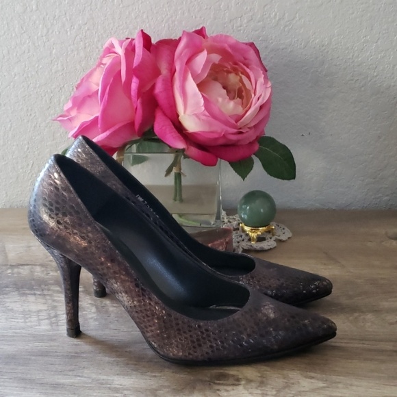 Stuart weitzman poco gunmetal heels - Picture 2 of 6